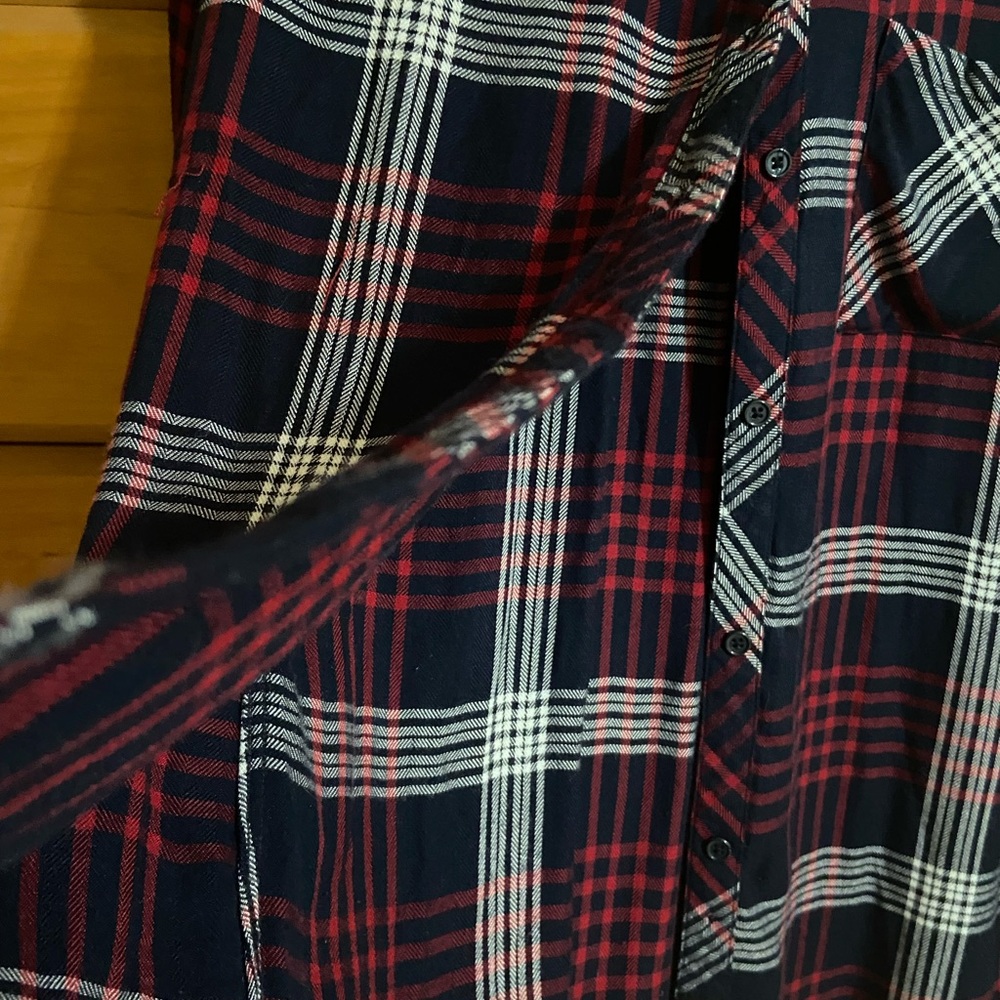 Rails Plaid Button Down Shirt, Dark Navy, Red, Wh… - image 7